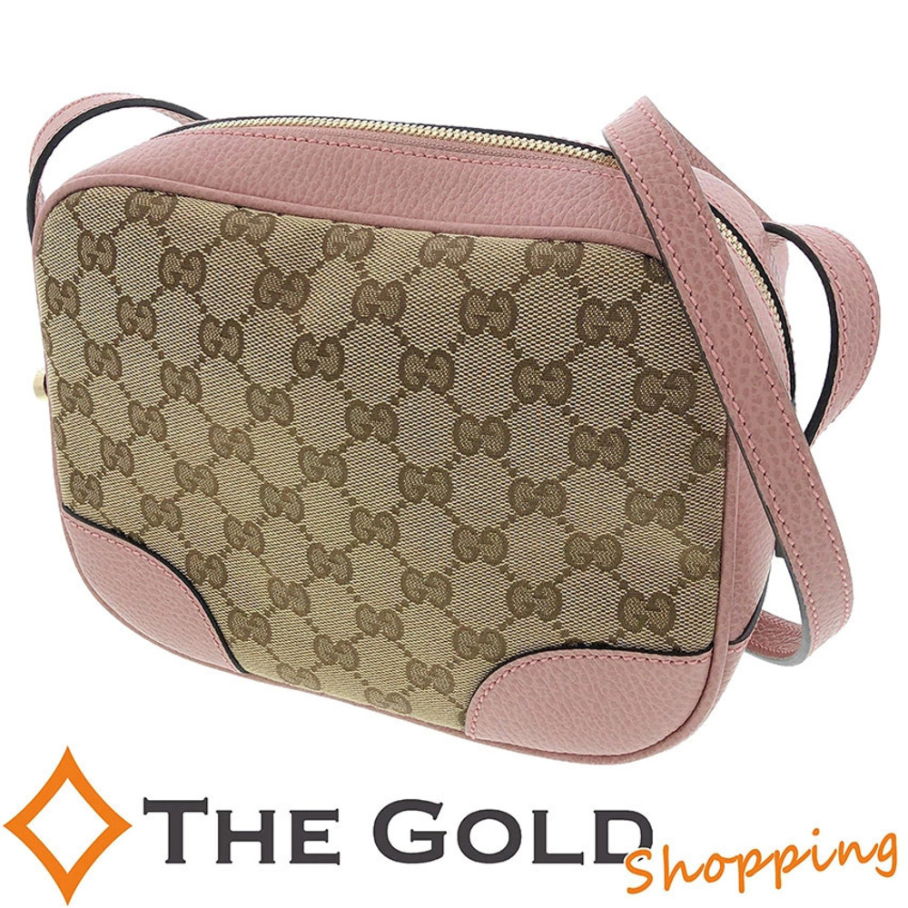 Gucci GG Canvas Bonus The Shopping Crossbody Bag Pink Gold